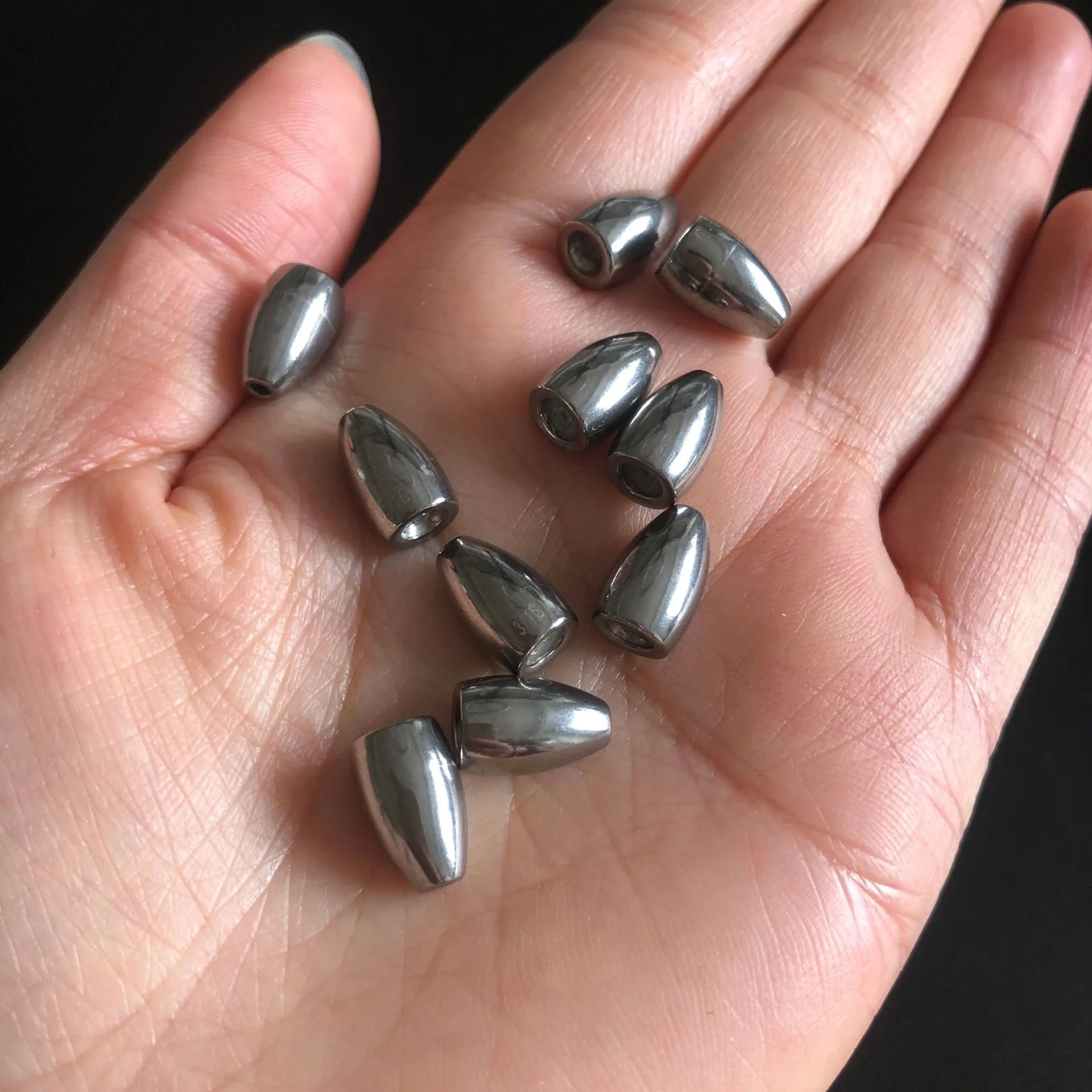 Tungsten Alloy Fishing Weights Metal Color Tungsten Bullet Jig Head Lures