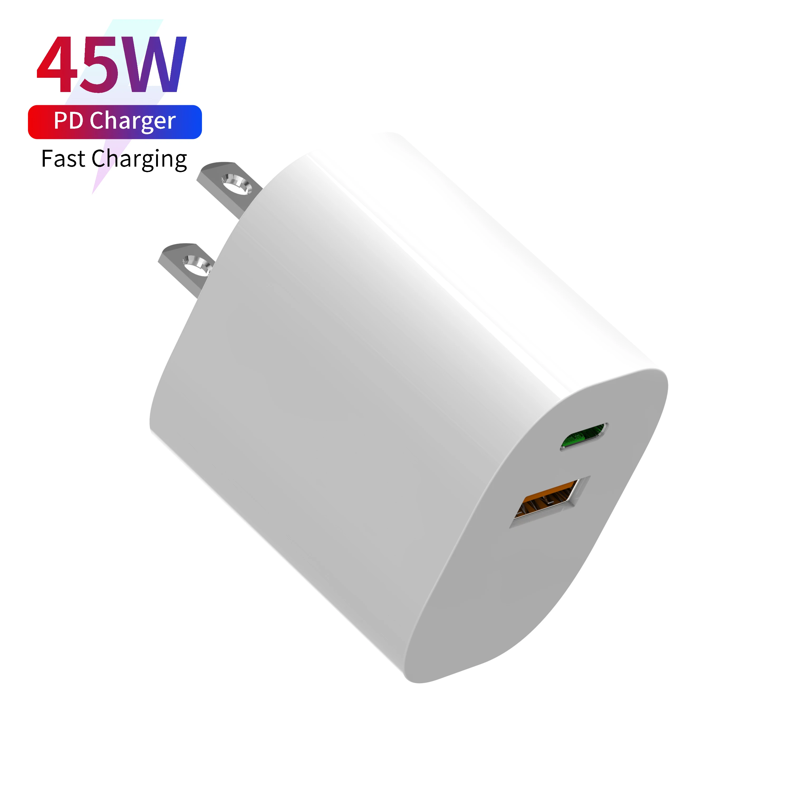 2024 Hot USB C Charger Charger 65W PPS 2-Port Fast Compact Foldable QC3.0  Mini GaN charger for Laptop Mobile phones
