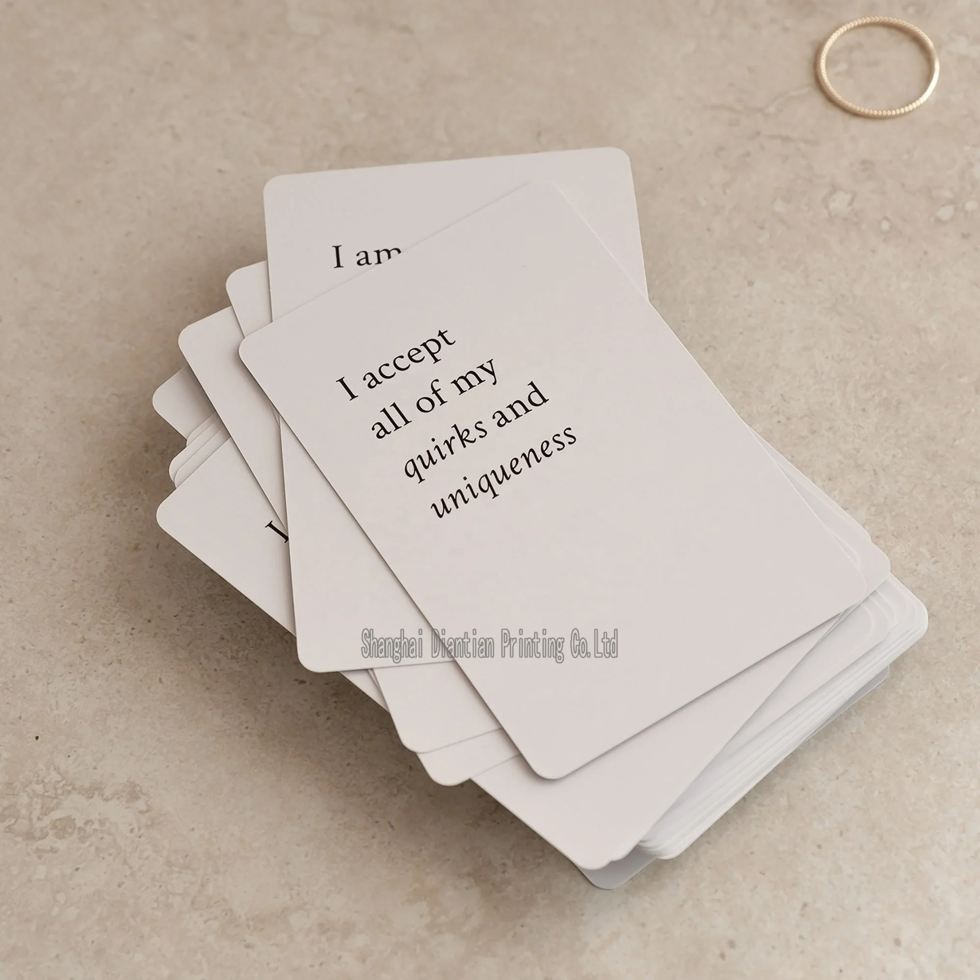 Custom Wholesale Printing  Paper Affirmation Playing Cards Decks