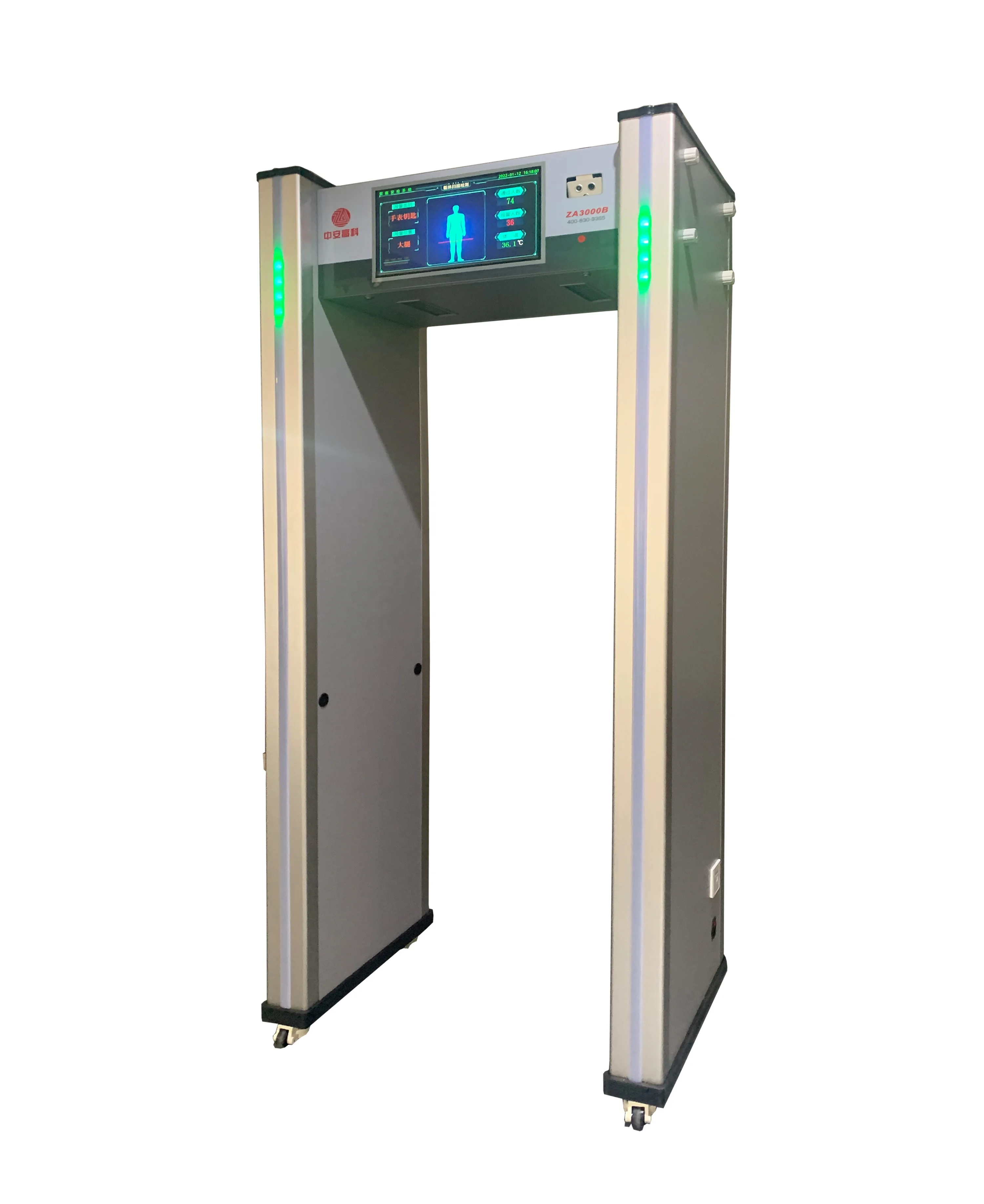 Zoan the best sales 18 Zones Metal /Phone / Detection AI Body Scanner Security Walk Through Metal Detector for safety