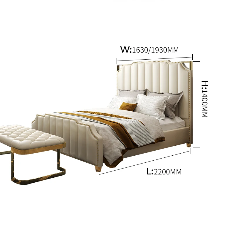 
Modern Luxury Italian Latest Storage Queen King Size Bed 