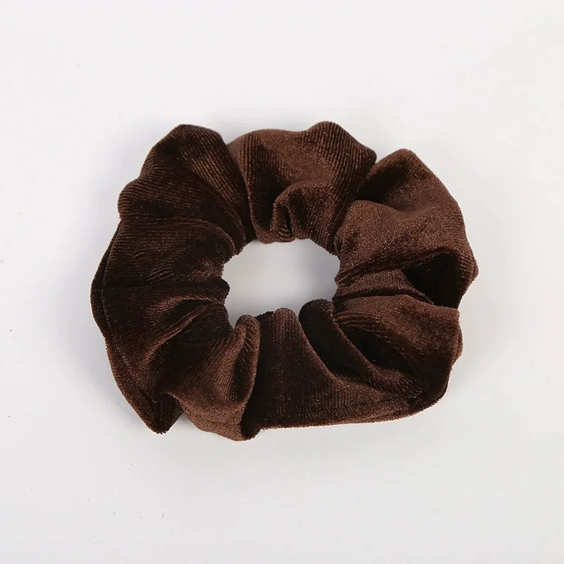 2023 New Bright Velvet Elastic Hair Scrunchies For Girls Large Velvet Scrunchies Top Selling Hair Accessories Wholesale