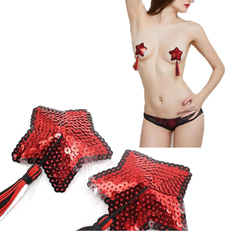 Medical Grade Adhesive Nipple Pasties Custom Intimate Sexy Nipple Pasties with Tassels