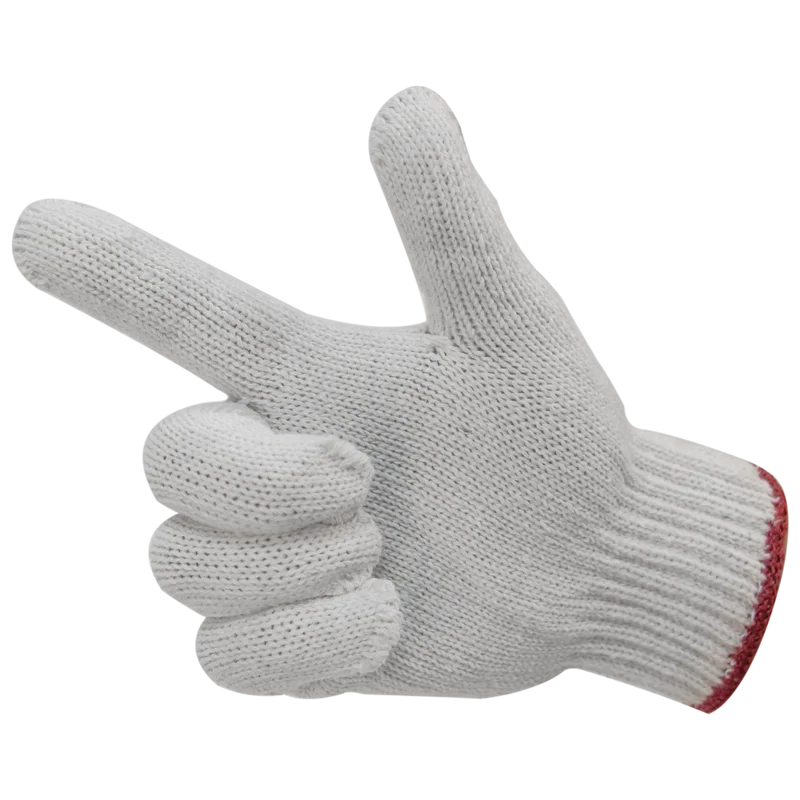 10 gauge work cotton yarn cheap white cotton knitted working gloves