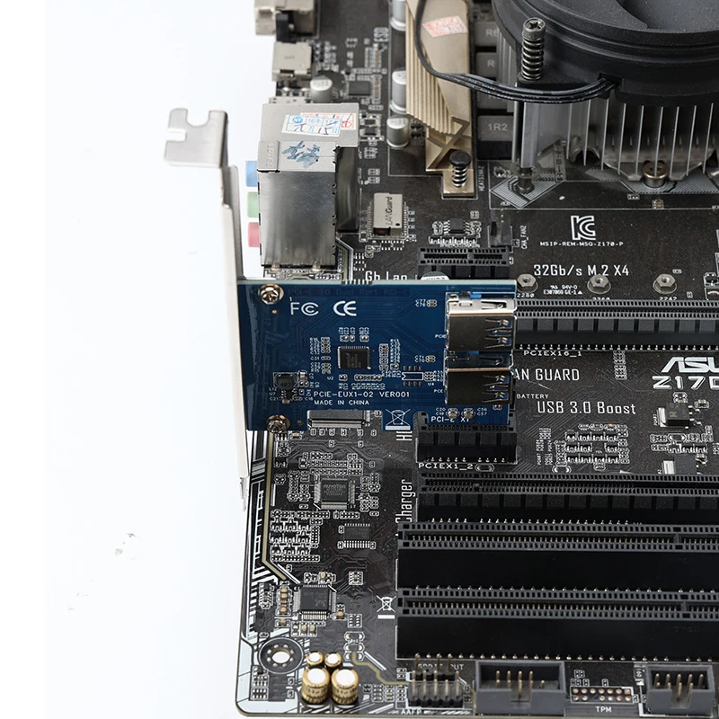 PCIEx4 one drag four graphics card converter board USB3.0 external graphics card with cooling fan pci-ex4 to x16