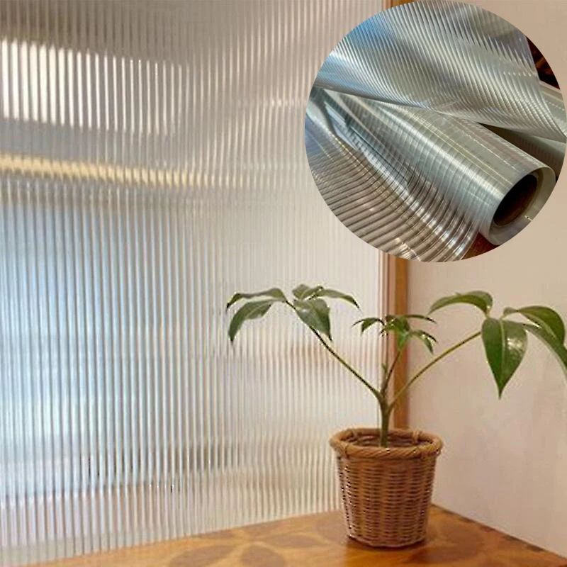 Aoli 3D Privacy protection Fluted Glass Film Self Adhesive Film New Design Reeded Glass Window Film For Glass Door Window