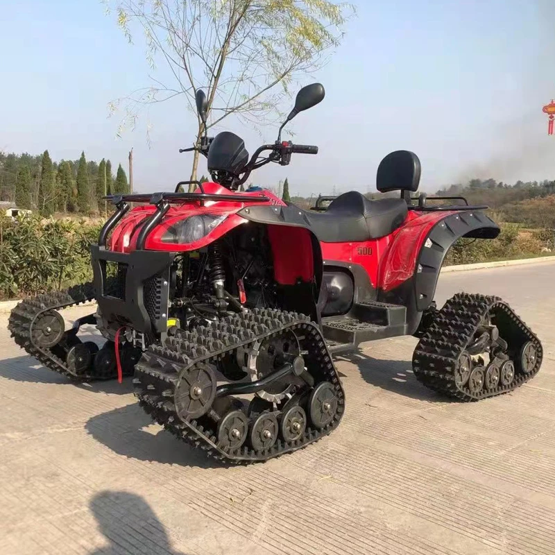 500CC Snow ATV 4X4 Quad with Tracks 4 Wheeler Snow Tracks