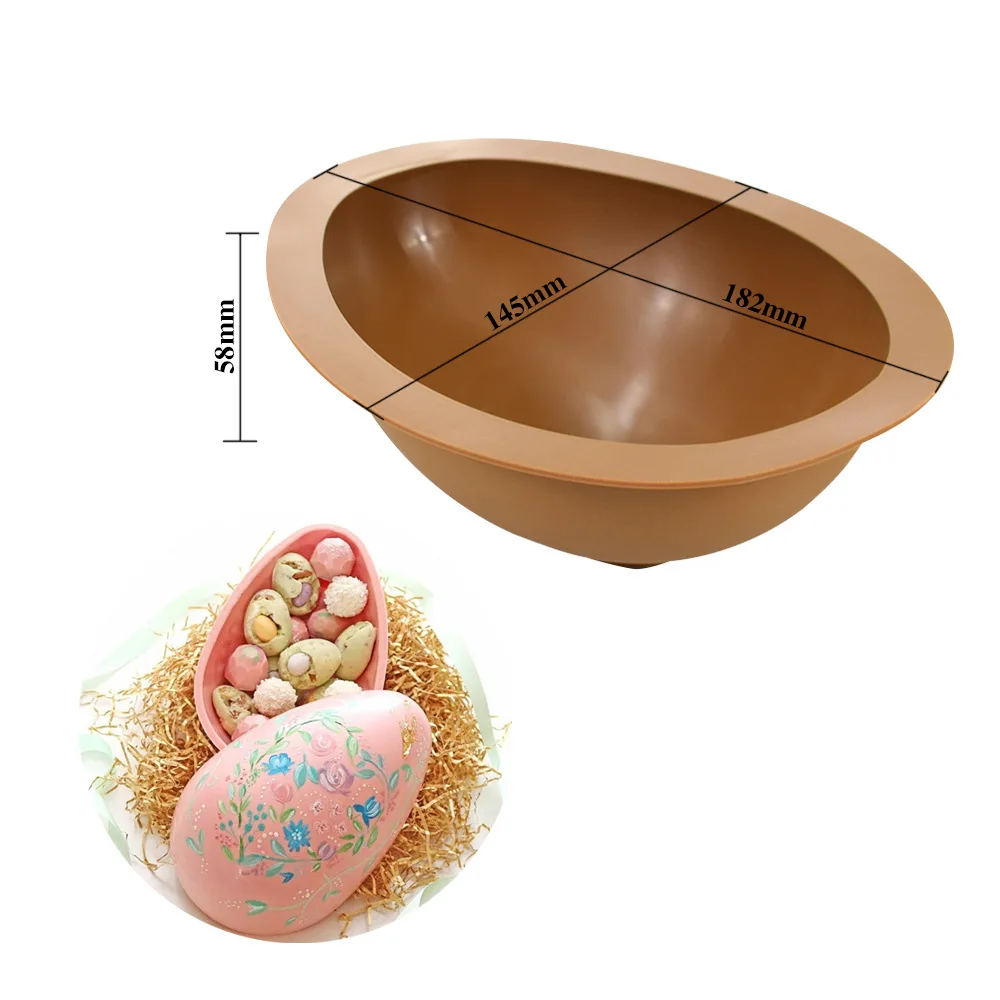 Wholesale Easter egg silicone mould 6 inch 4 inch egg chocolate mold mousse cake chocolate pudding baking silicone mold