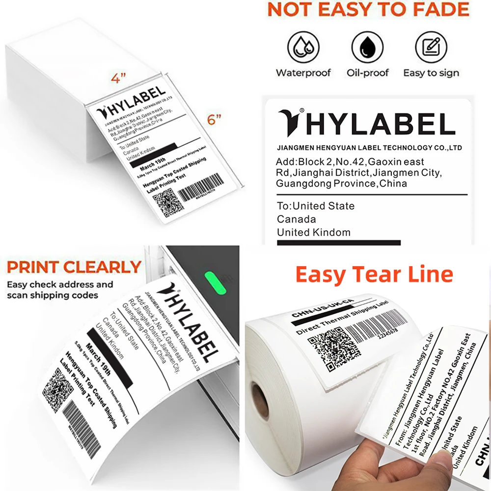 Shipping Fanfold Sheet Self Adhesive Waybill 100x150 Label Paper 100mmx150mm 500pcs Direct Thermal Fanfold Shipping Label