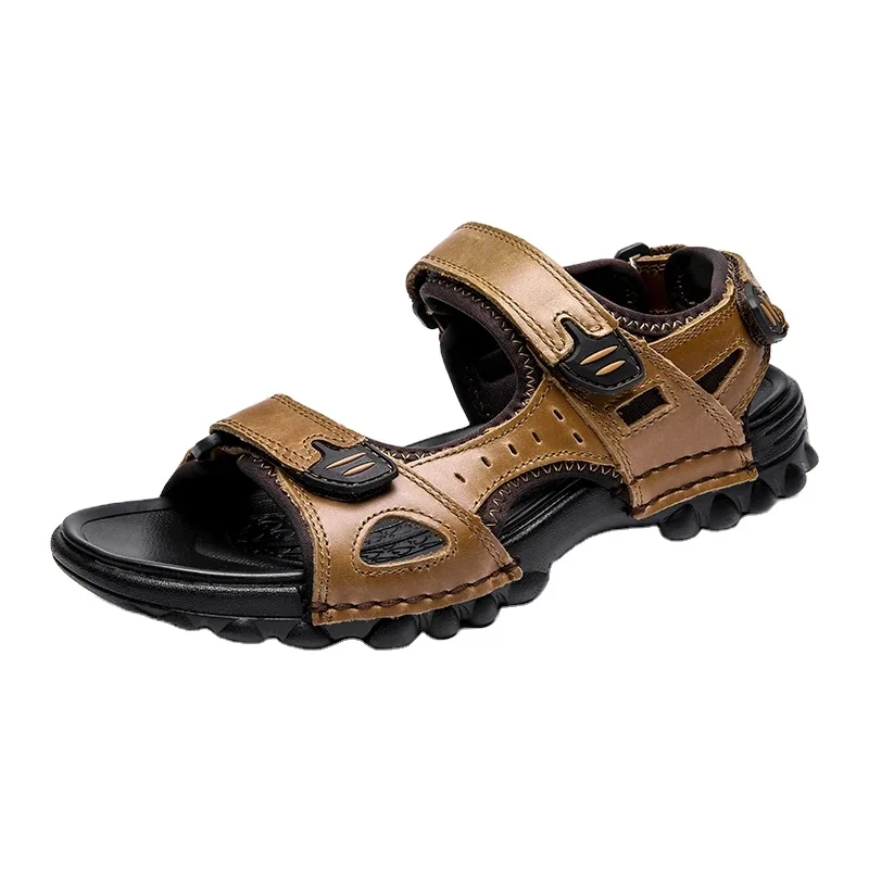 Topsion Buy Direct China Handmade Classic Leather Casual Leather Men Sandal Summer