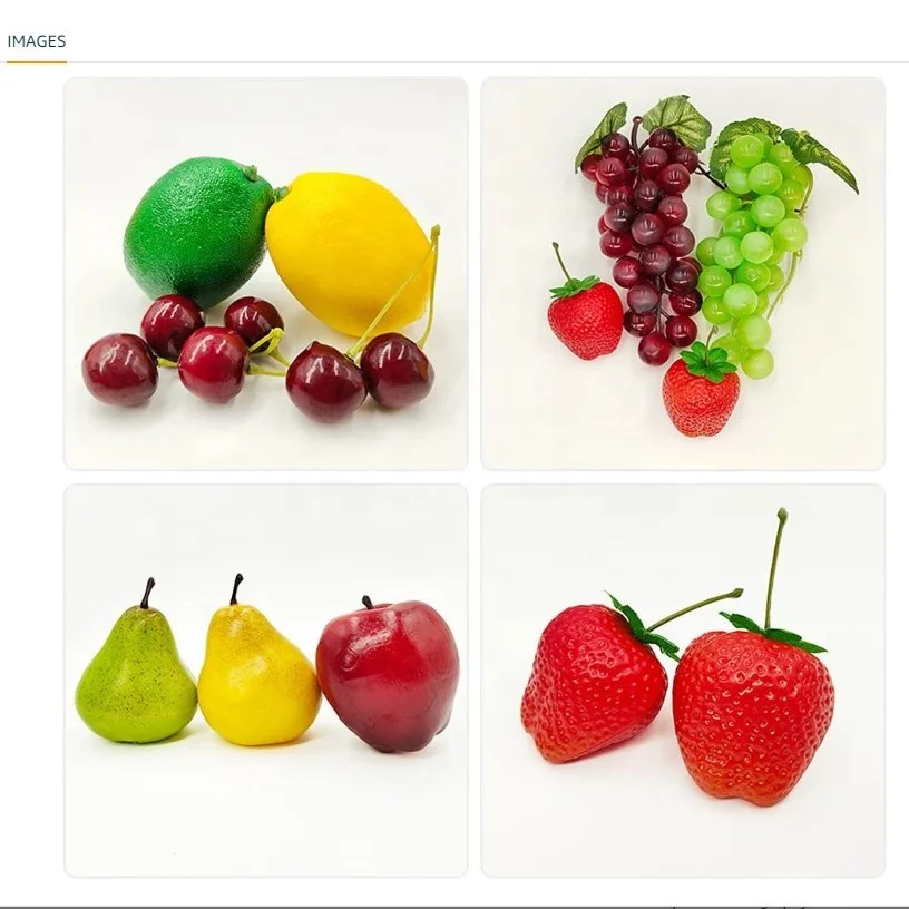 Hot New Realistic Artificial Fake Fruits And Vegetables For Display