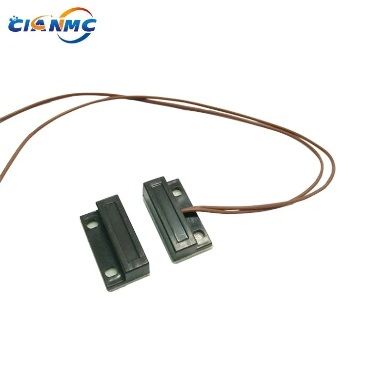 Central Wire Leads Surface Mounted Magnetic Contact Detector Sensor With OKI Reed Switch And Double Sticker Foor Door Open Alarm