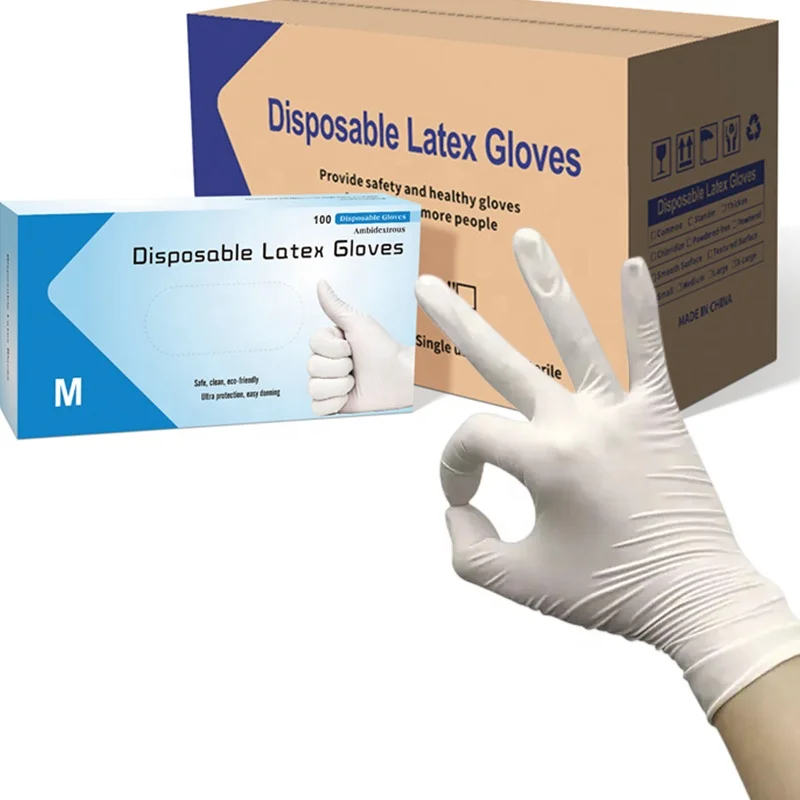 Latex Gloves Xingyu Disposable Latex Gloves Powder Free Box Surgical Medical Examination Latex Hand Gloves Manufacturers