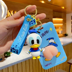 BaiMao 3d cartoon Donald Duck design keychain bag wallet decor pendant epoxy custom key ring key chain