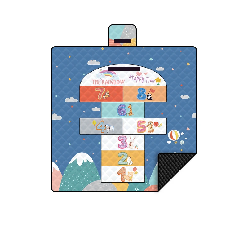 Factory custom hot sale portable picnic pad roll up picnic blanket Oxford cloth waterproof picnic mat