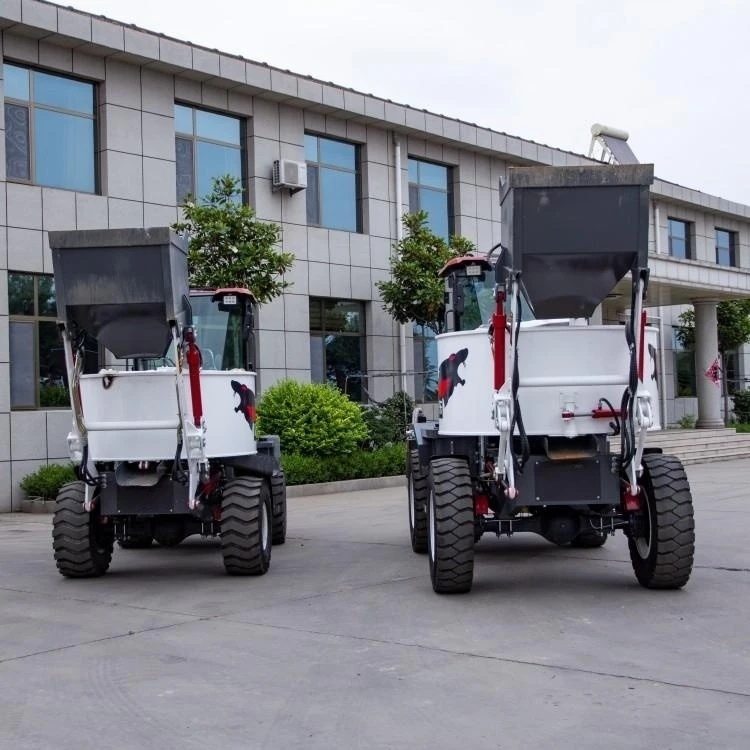 mobile concrete mixer with self loading from China flat mixer truck loading mixer truck