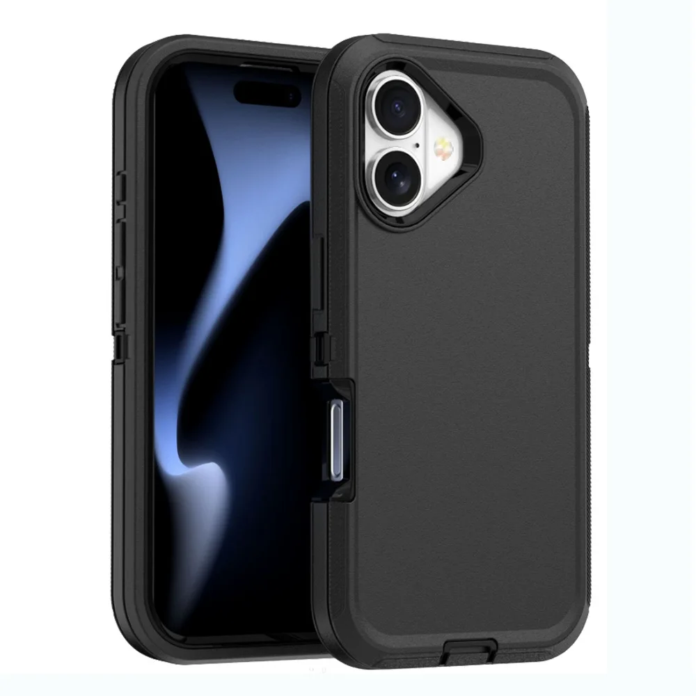 Роскошный Модный чехол для телефона iPhone 16 сильный Ударопрочный Мягкий ТПУ + жесткий plus