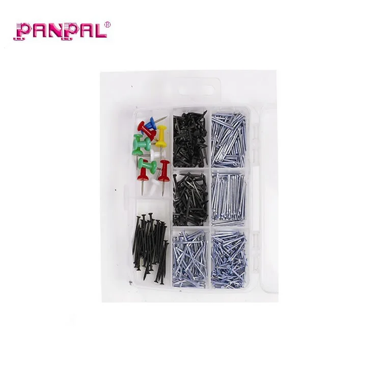 Nails Manufacture In China 500PC Colorful Push Pin Thumb Tack with Assortment