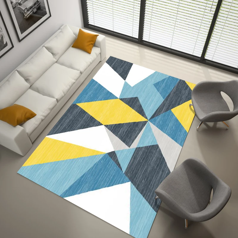 Factory supply 100% polyester colorful 3d area rugs carpets living room luxury