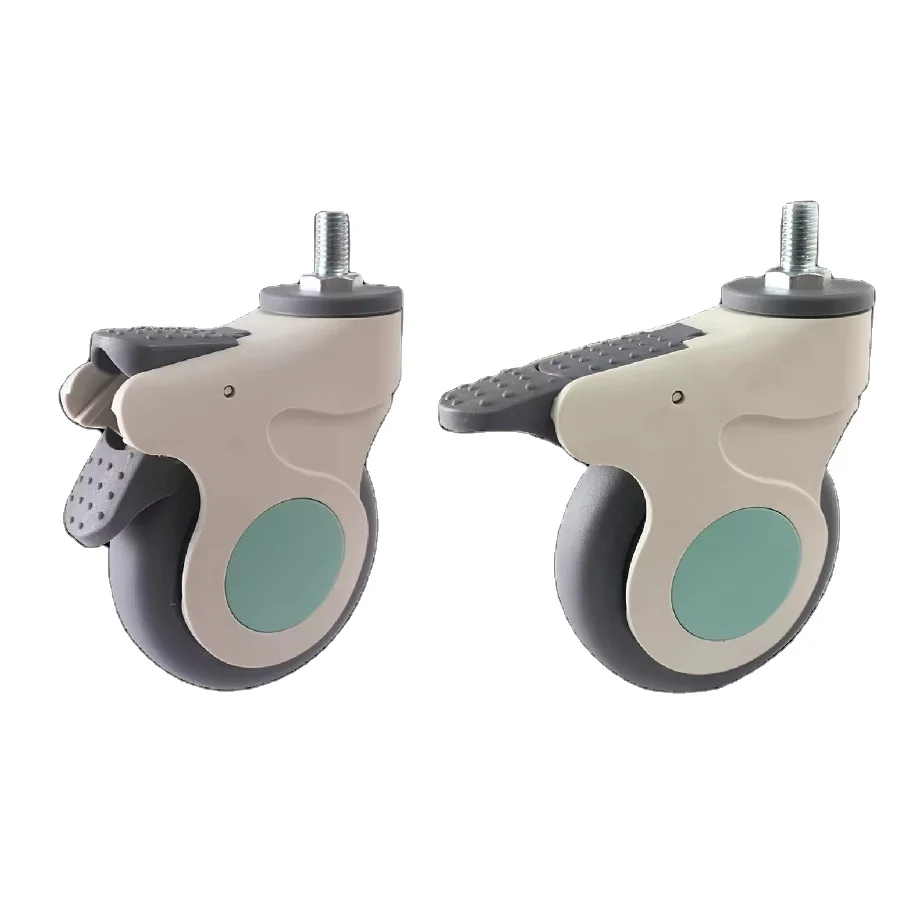 100 mm threaded rod casters Medical carts are high quality bed casters for hospital instrument wheels