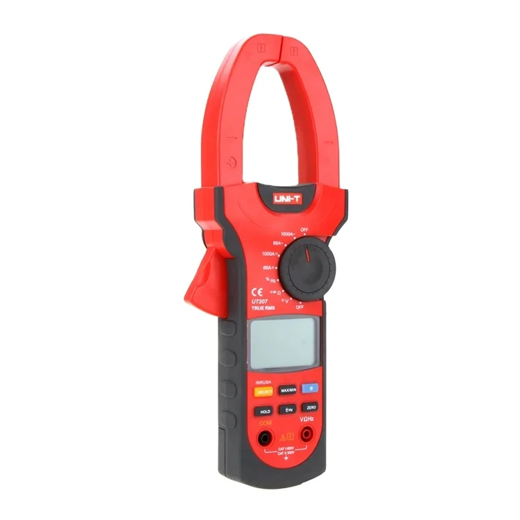 Professional UNI-T UT207 True RMS 1000A AC/DC Digital Clamp Meter