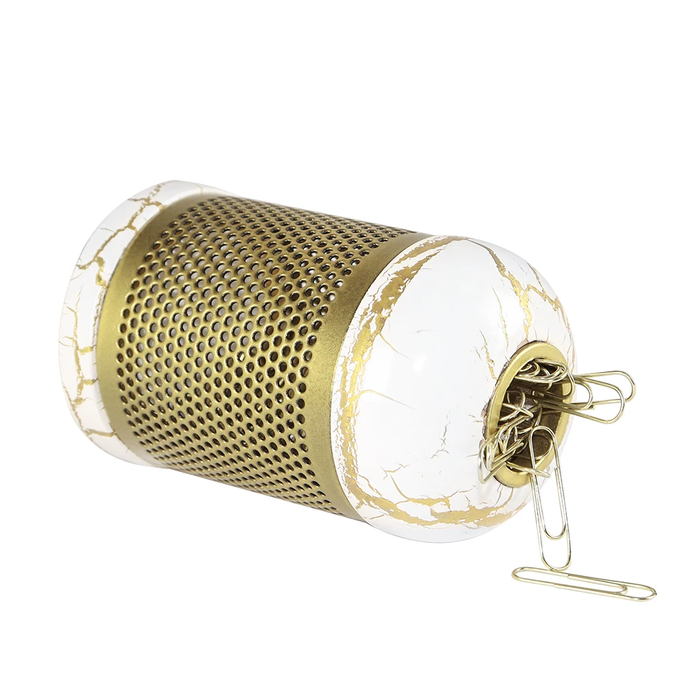 
 Настольный органайзер, магнитный золотистый сетчатый держатель с зажимом для бумаги, без зажима для бумаги  