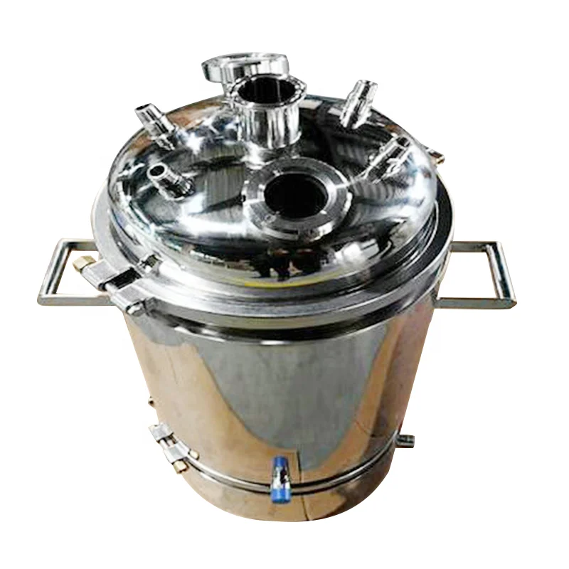 Sanitary Food Grade Stainless Steel Double Jacketed Recovery Tanks WITH union sight glass for Closed Loop Extractor System