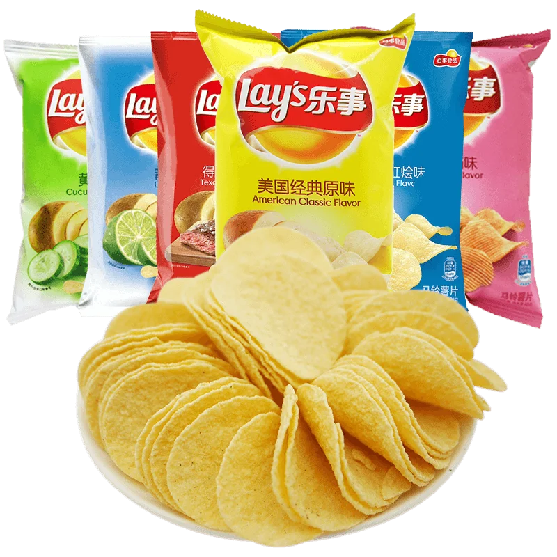 Wholesale potato chips lays potato chips bag potato chips snack packing bag 70g