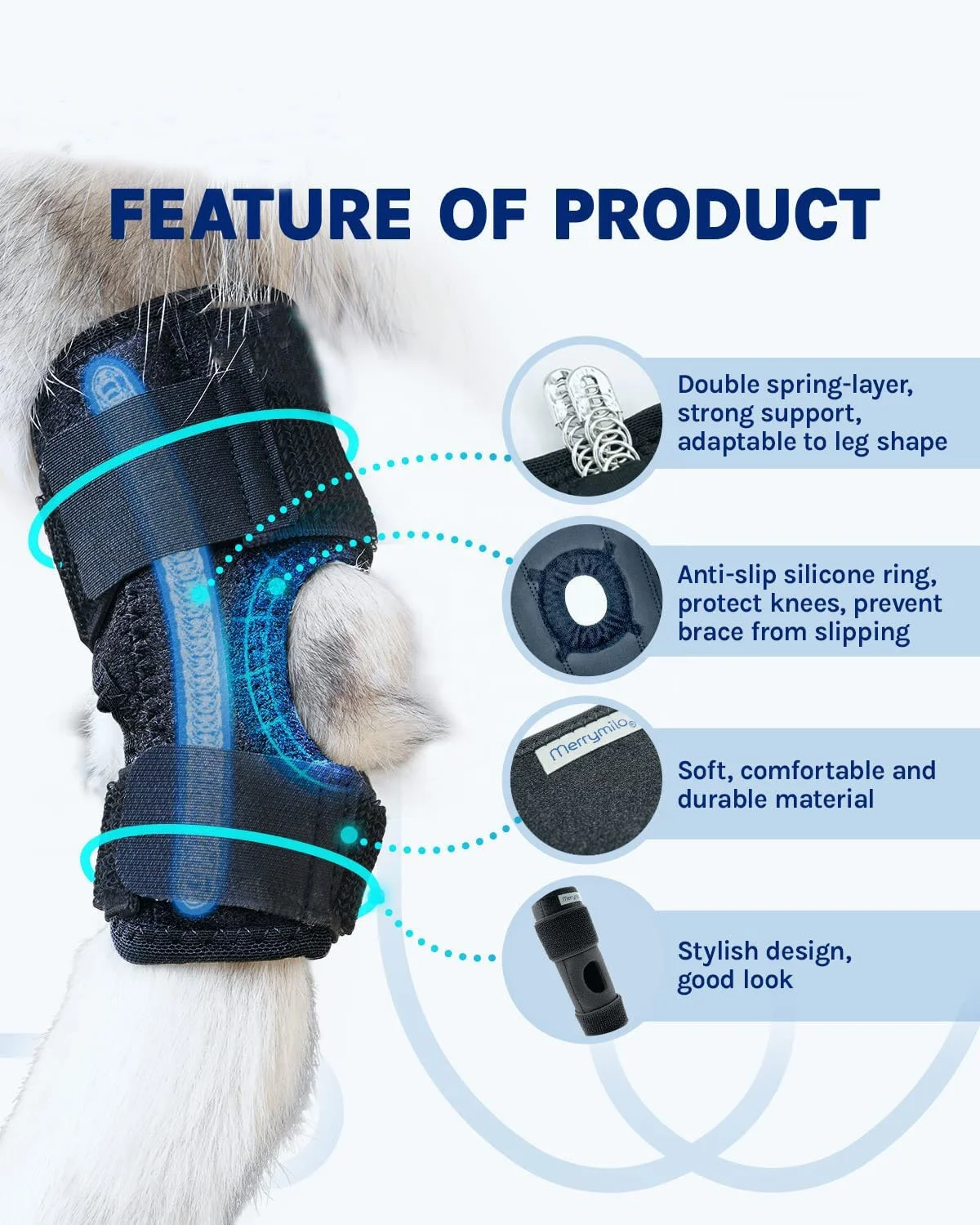 Hot Selling Compression ACL Arthritis Canine Pet Knee Support Wrap Injury Protector Joint Leg Dog Knee Brace
