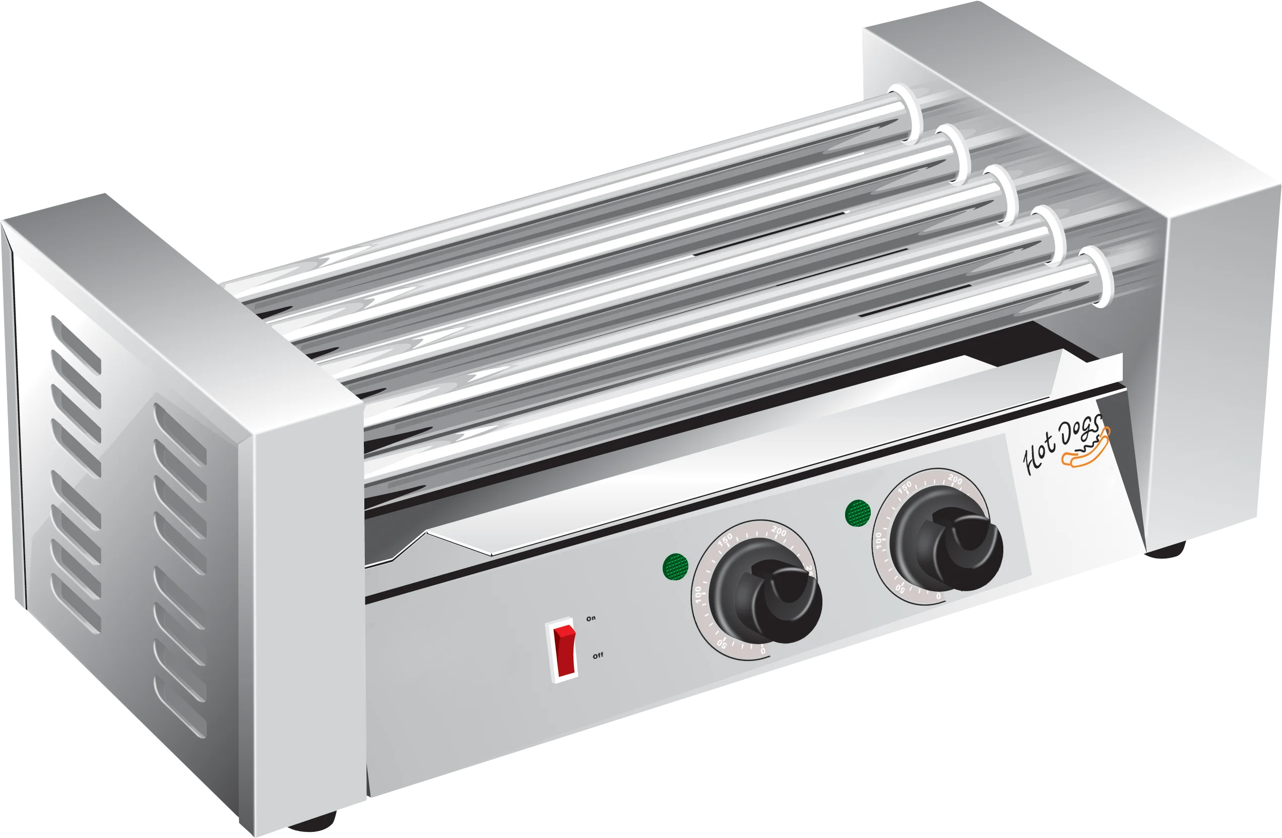 Hot Dog Commercial 5 Rollers Snack Equipment Electric Automatic Insulation Available Hot Dog Making Machine