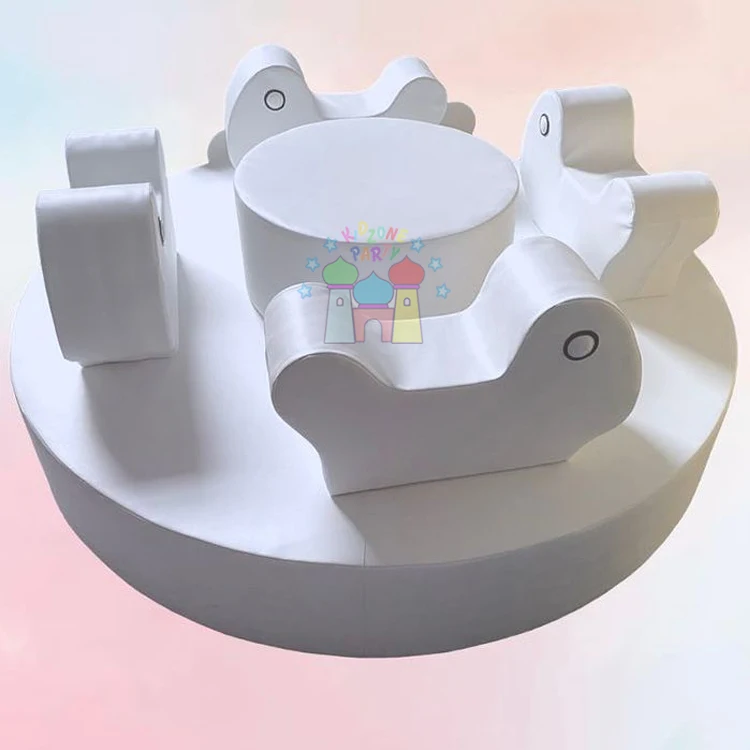 Commercial indoor playground soft play kids riding carousel kiddie ride merry go round