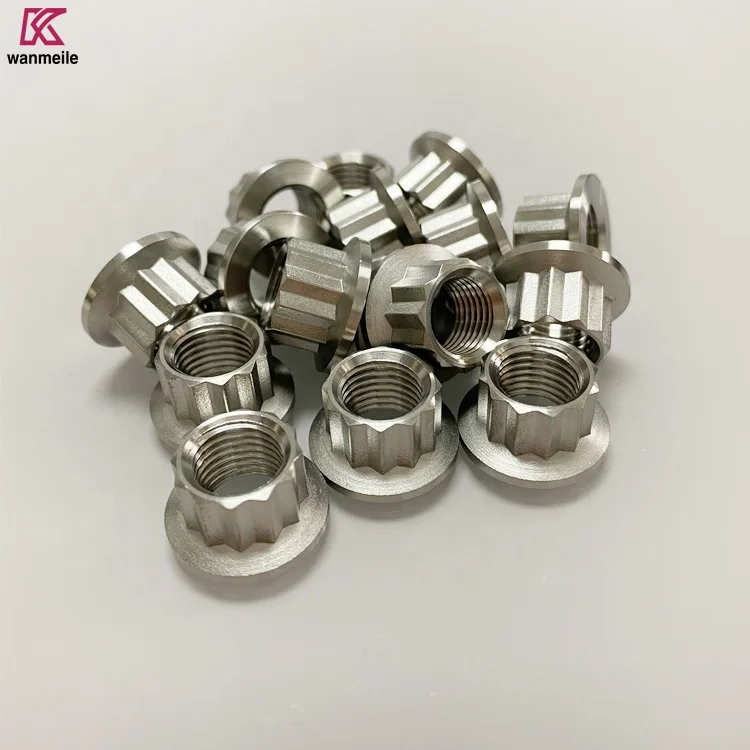 Titanium 12 point flange nut/bolt Titanium bolts for Auto