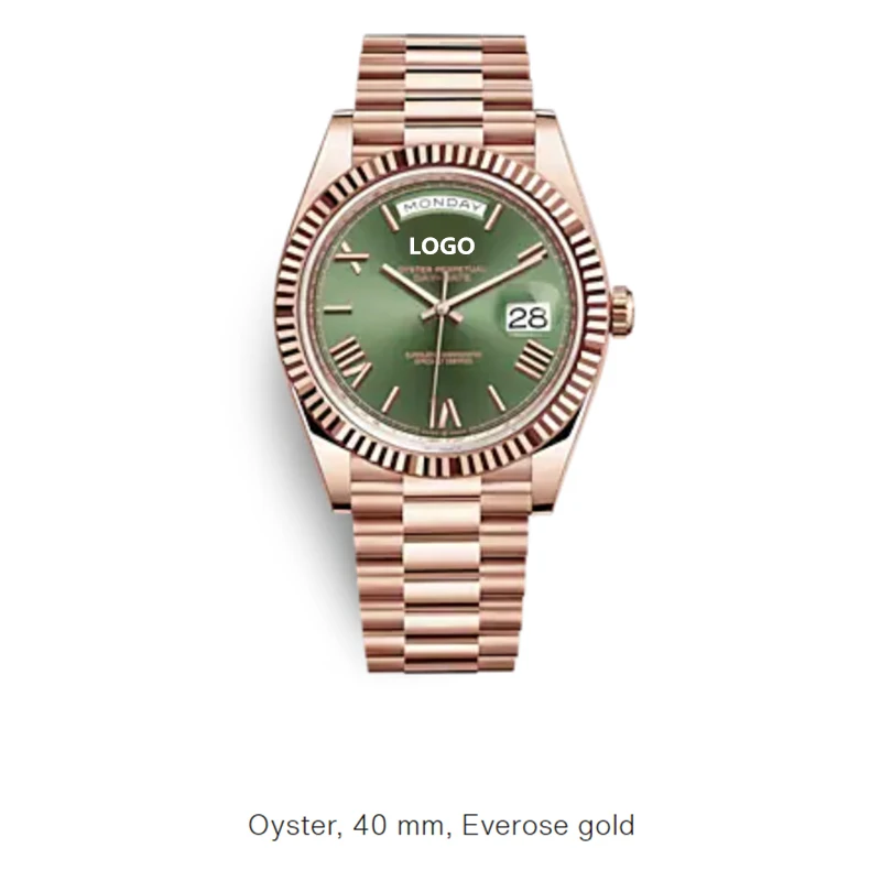 40 мм AAA Качество Автоматические часы с браслетом из нержавеющей стали серебряного и календарных суток 3A механические наручные часы для мужчин rolexables