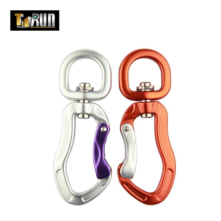 4KN A7075 рекламная авиационная алюминиевая Блокировка Вращающийся Поворотный Брелок карабины для поводка