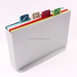 Существующие низкие MOQ цветные 4 шт. Пластиковые Разделочные доски для кухни