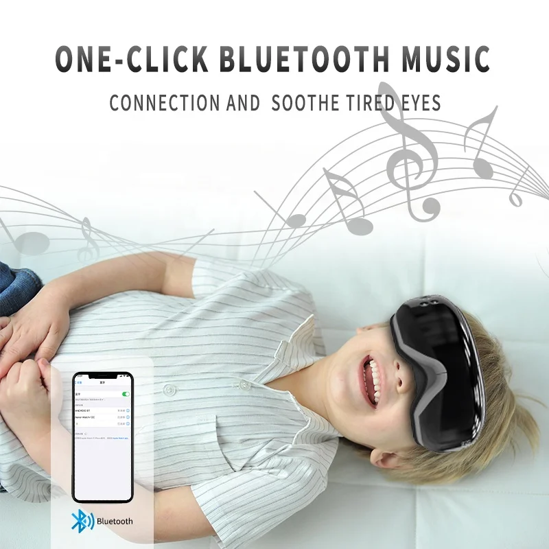 SD-200 ABS 4 modes Air pressure Wireless intelligent heating electric vibrating  eye massager release brain fatigue