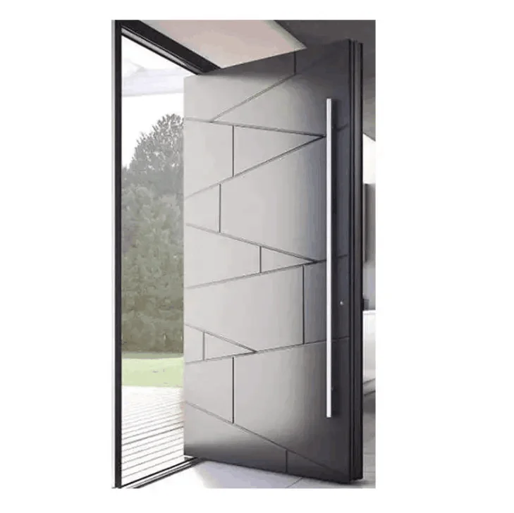Real Villa Customized European and American Style Metal Pivot Door Modern Wrought Iron Entry Door House Entry pivot Door