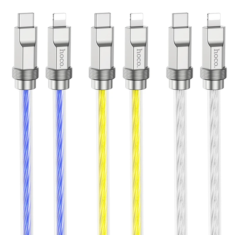HOCO U113 Solid PD 1M 20W Mobile Phone Silicone Fast Charging Data Cable For iP