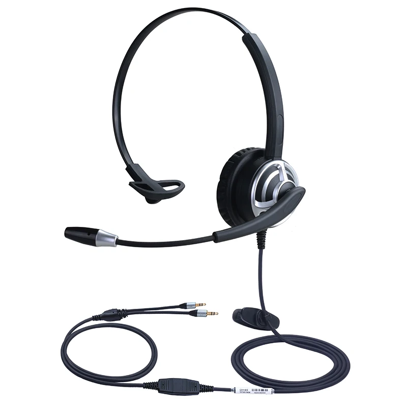 
Dh85qd call center operator computer network telephone 3.5mm double plug computer use 