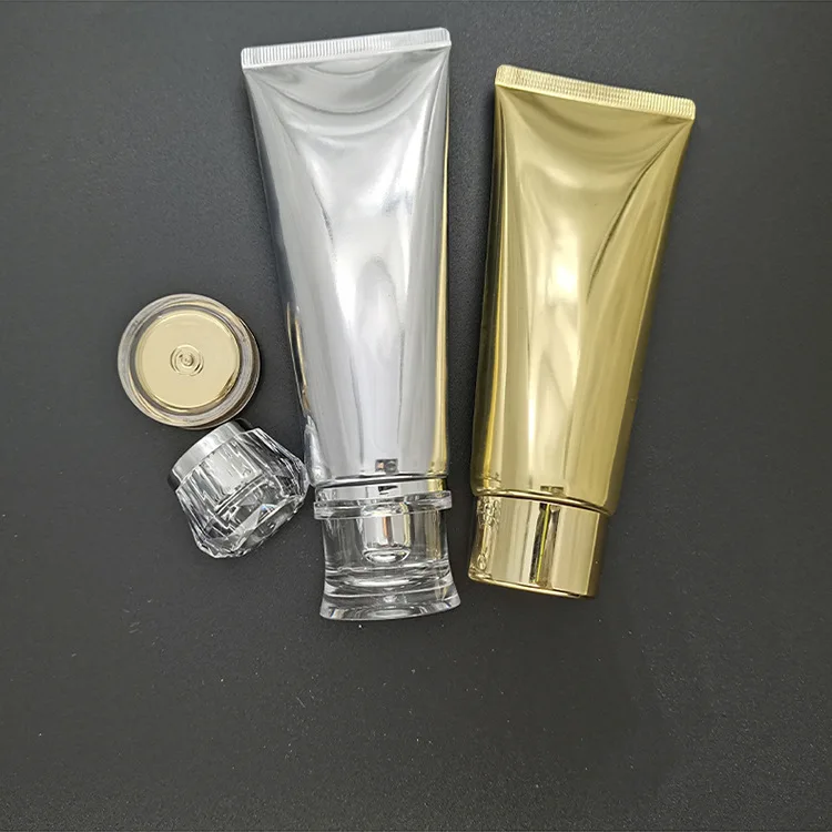 Customized Bronzing/Silver Lotion Aluminum Plastic Tube Laminated Tube Squeeze Refillable BB Cream Cosmetic Tube