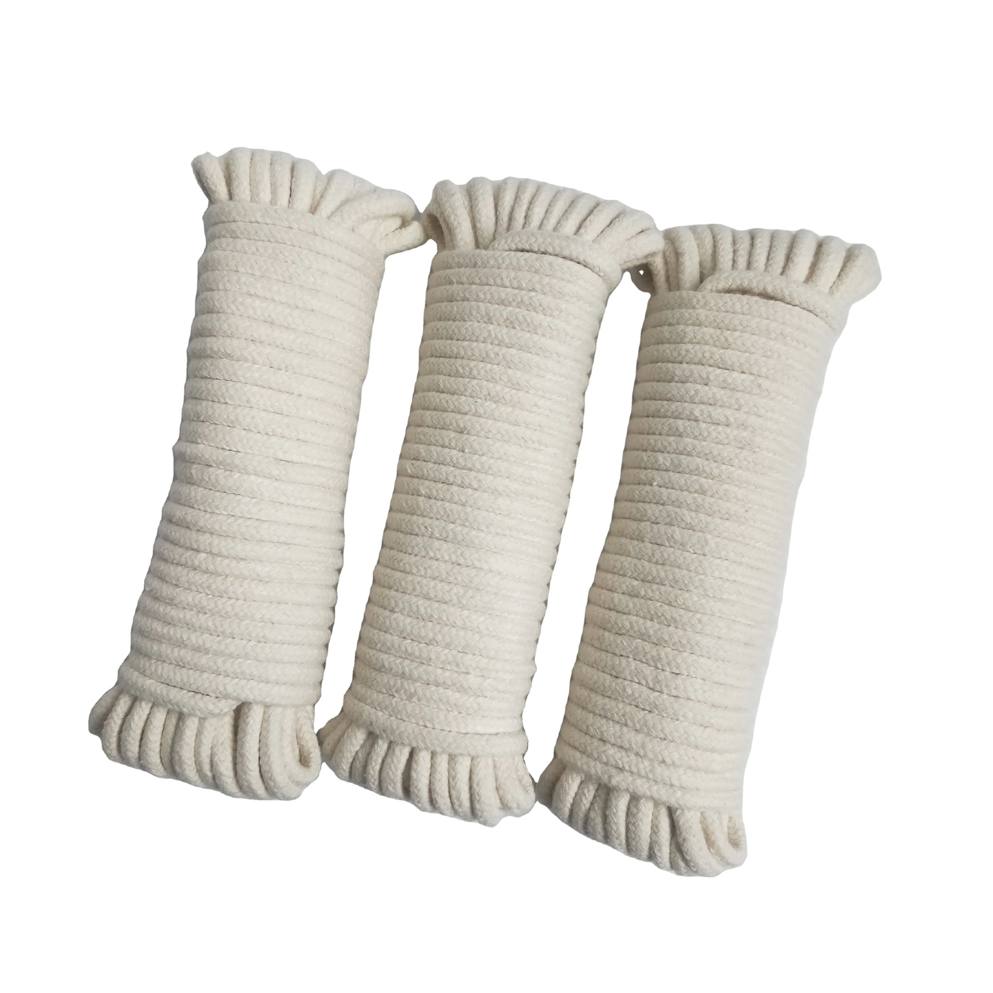 The factory produces 5mm 6mm high quality white high quality cotton rope