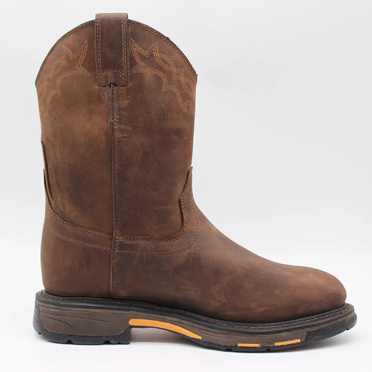 Leather  cowboy safety boots cowboy safety boots woodland safety boots