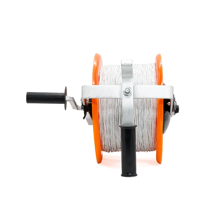 geared polywire electric security rope fence system plastic pp material wire cable reels