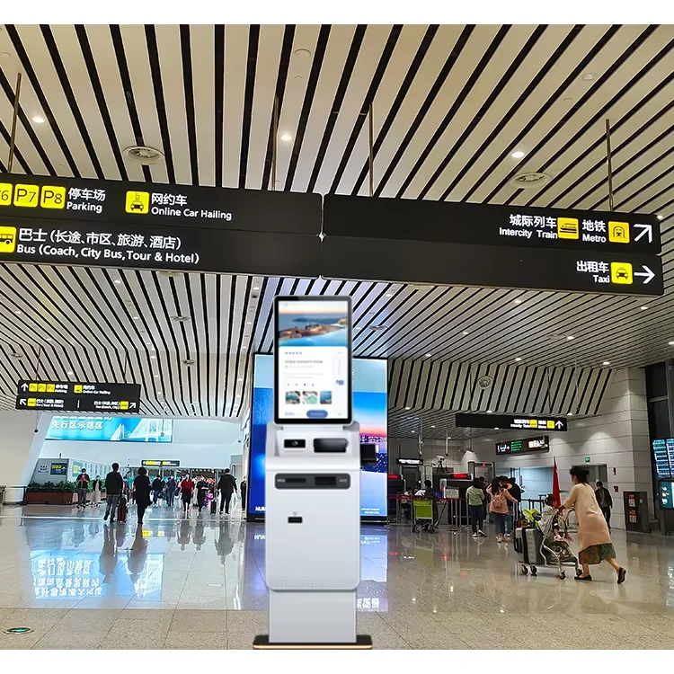 Crtly Automatic Kiosk Touch Screen Customized Currency Coin Exchange Machine ATM Machine Cash Payment Kiosk Ticket Printer Kiosk