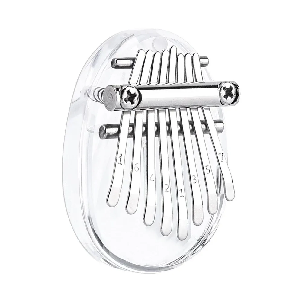 8 Keys Kalimba  Mini Kalimba 8 Keys Transparent Crystal Acrylic Thumb Piano