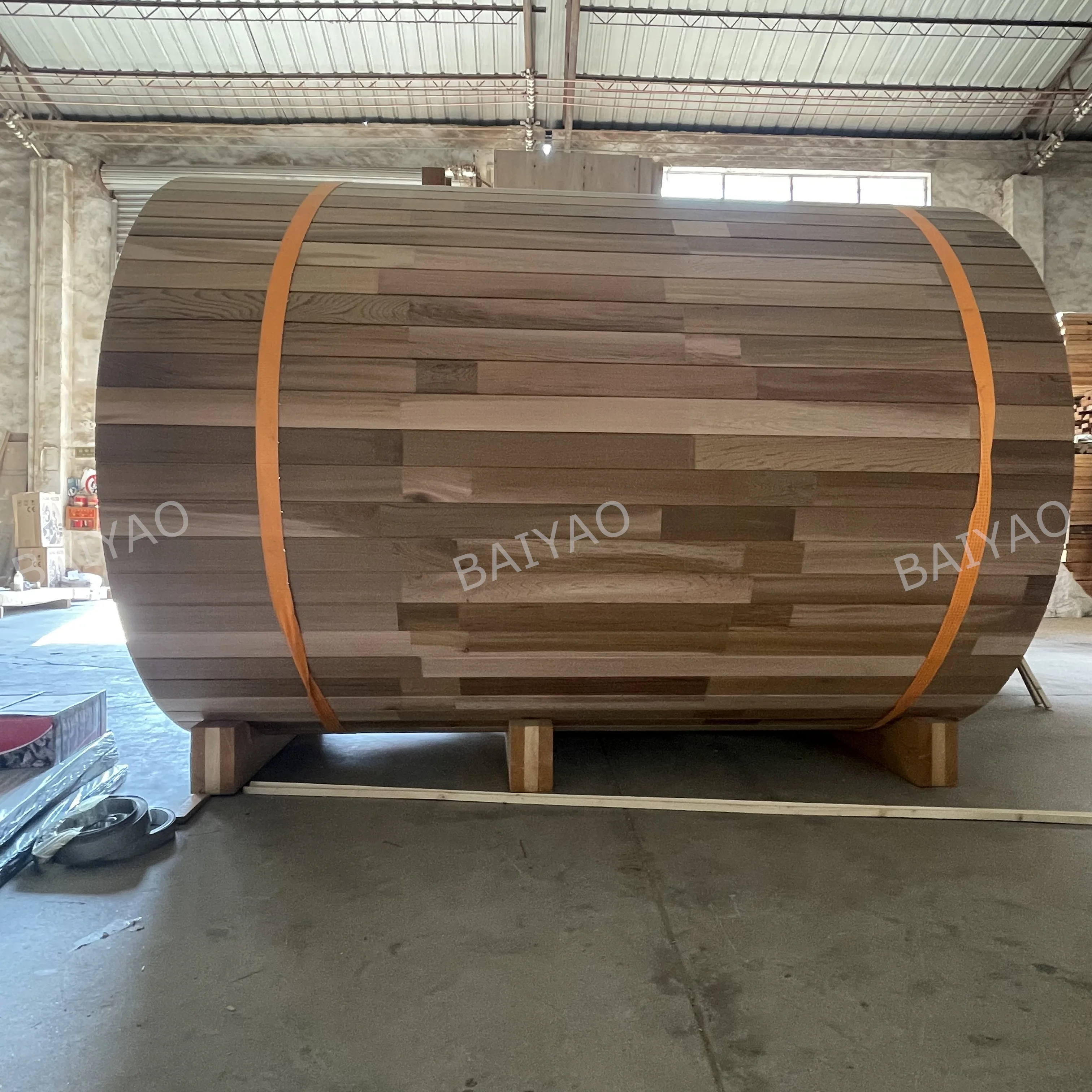 Best Price Guaranteed 4 Persons Sauna With Panoramic Barrel Sauna Room Red Cedar Equipment Customize Voltage Burning Wood