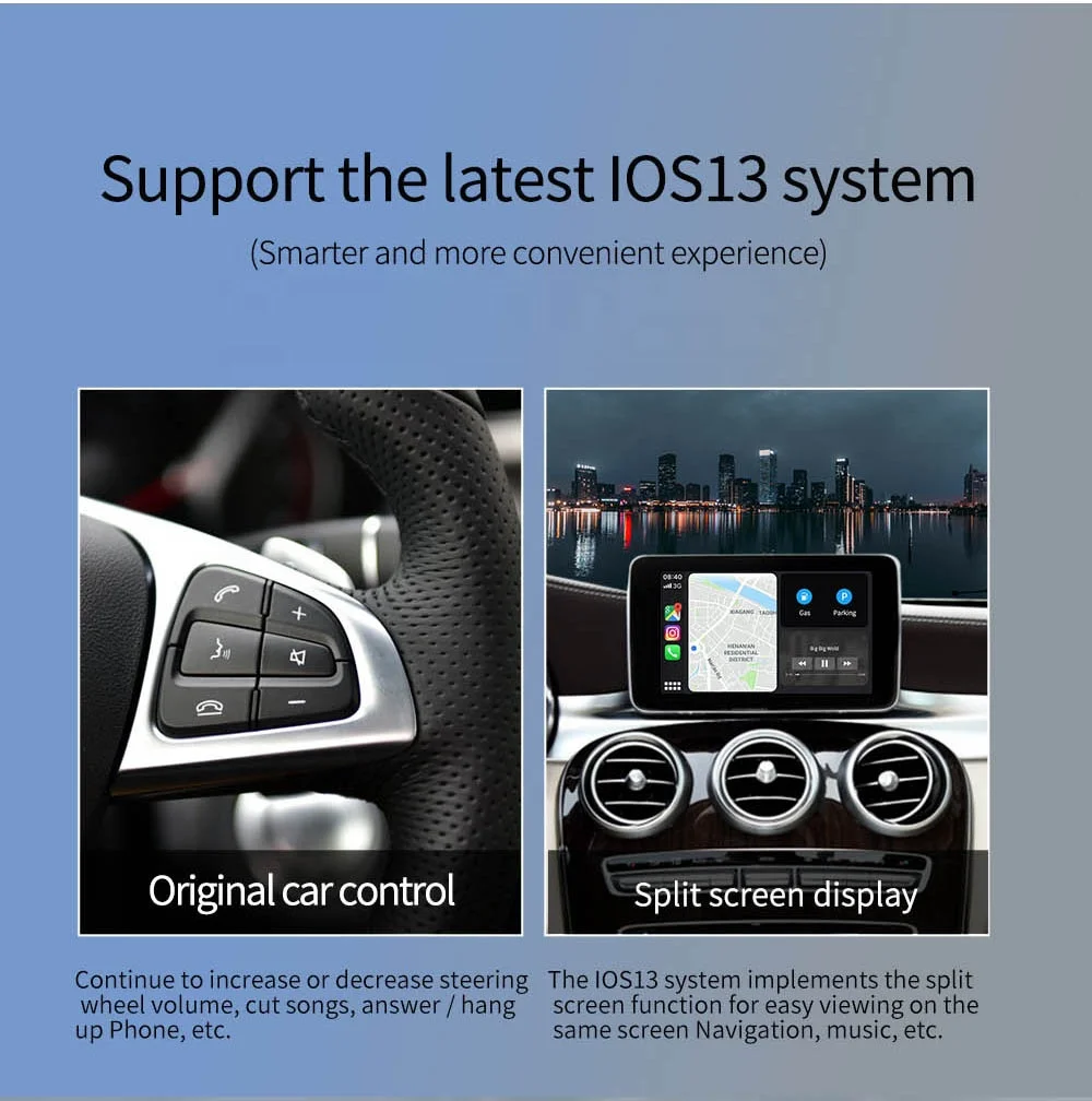 Cartrend Low Price Cheap wireless CarPlay interface box Android Auto module for MB B-M-W AU DI with Mirrorlink rear camera