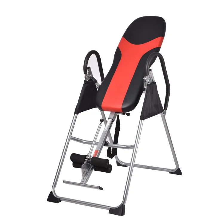 indoor sport gym equipment gravity release back pain inversion table