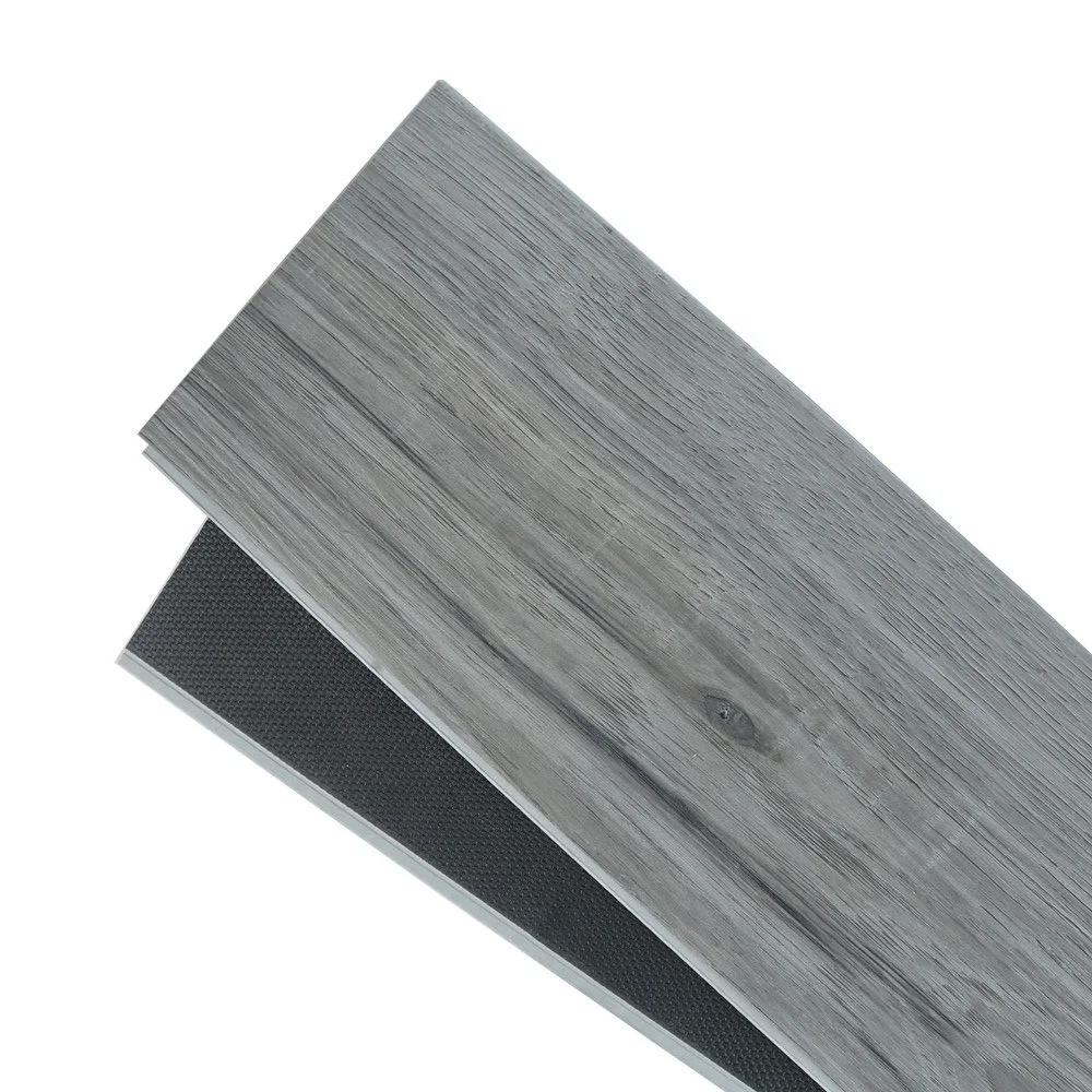 Stock Grey Vinyl Flooring Plank SPC 5.5mm Composite PVC Plank Click Locking High Durality Ready to ship