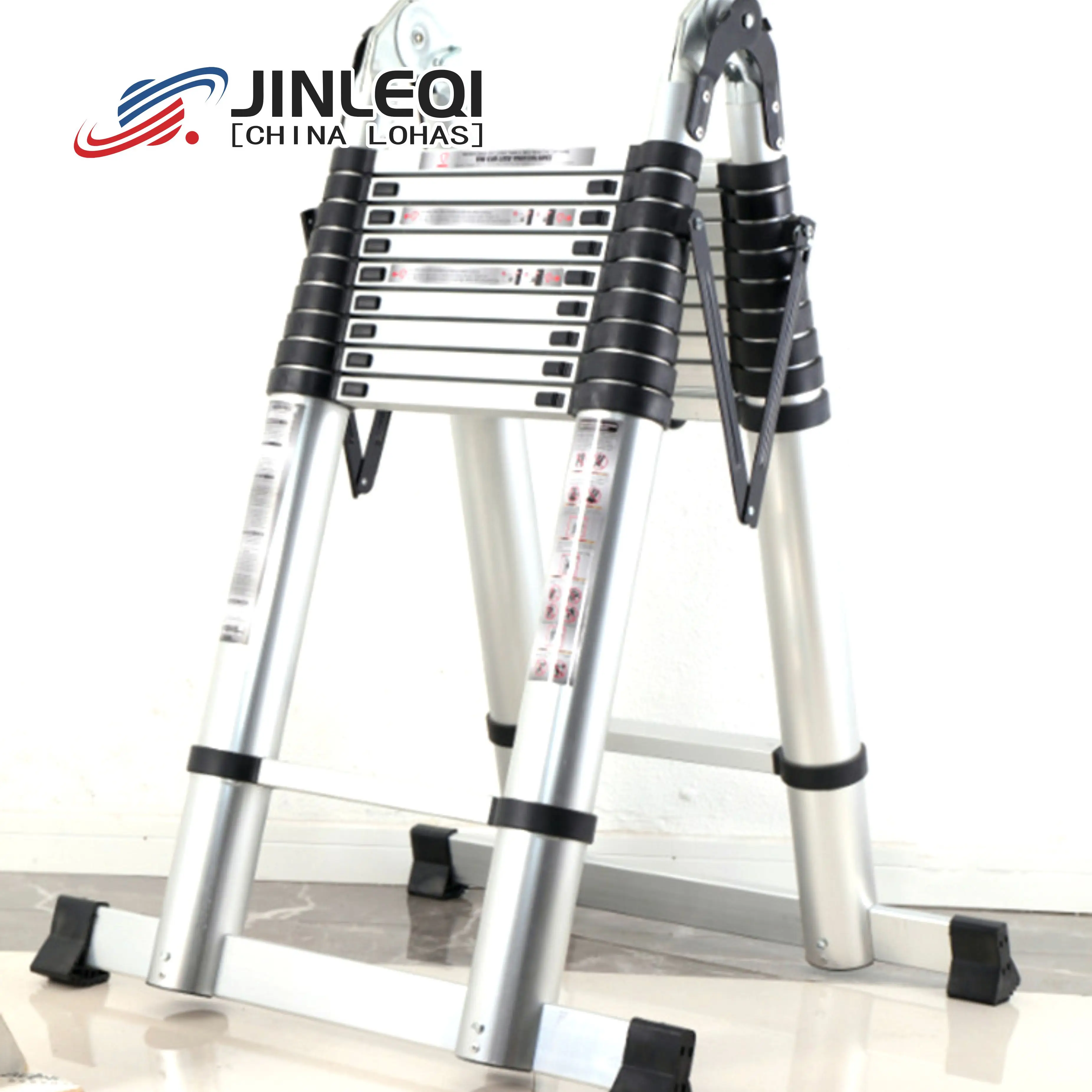 Telescopic Aluminum Alloy Step Ladder  Folding Multi Purpose  Extendable Extension Retractable Folding Stairs Ladder